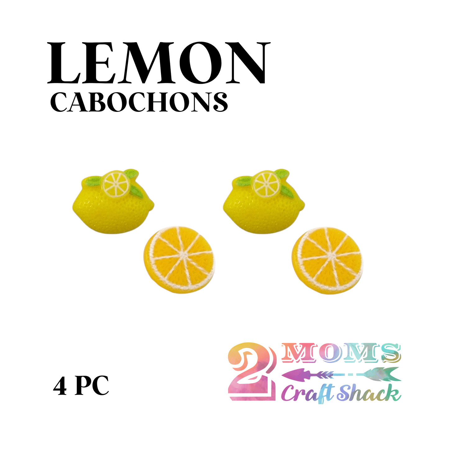 LEMON CABOCHONS - CRAFT SUPPLIES