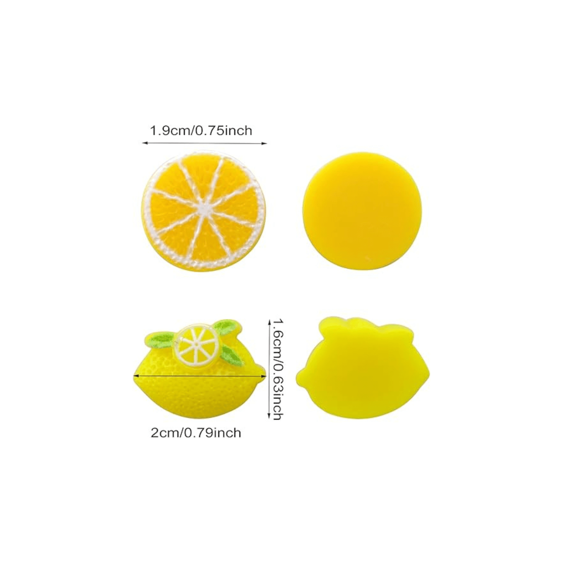 LEMON CABOCHONS - CRAFT SUPPLIES