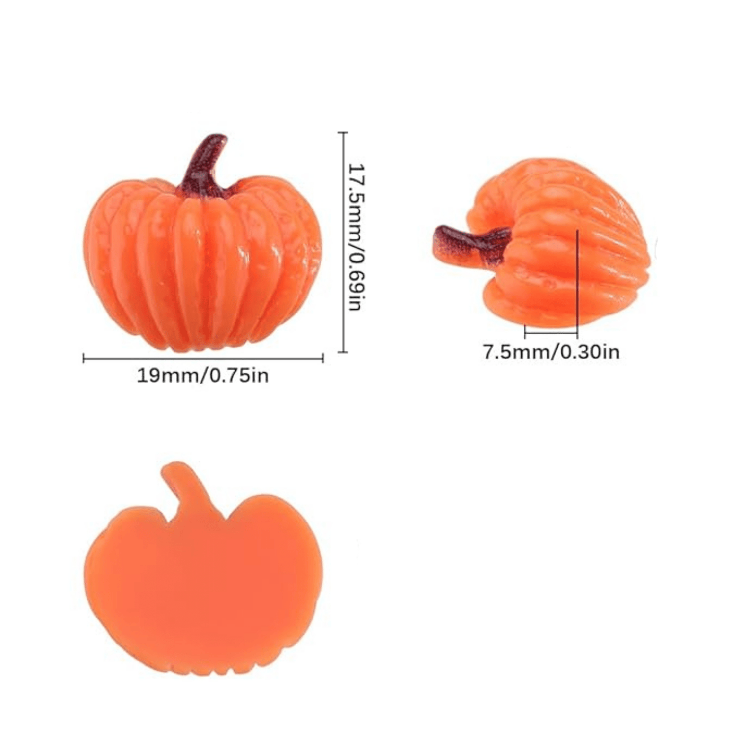 PUMPKIN CABOCHON - CRAFT SUPPLIES
