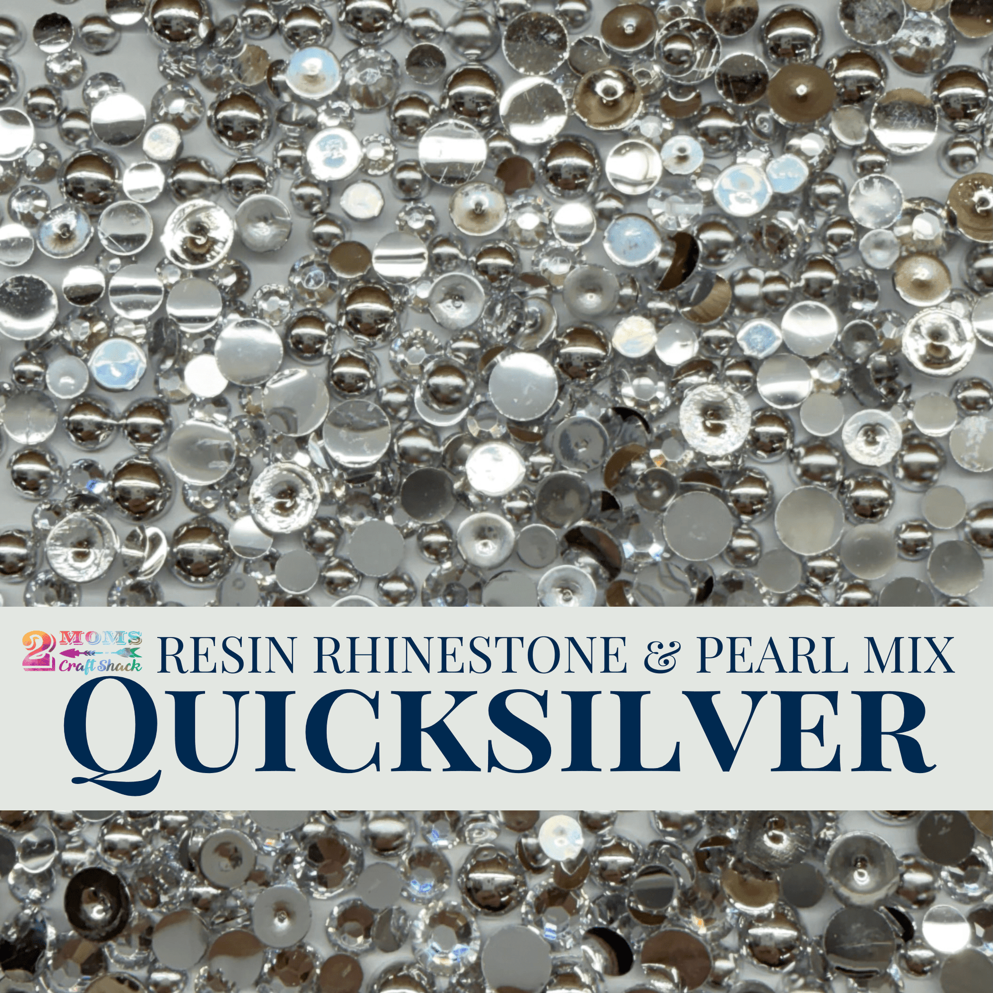 Resin Rhinestone & Pearl Mix - QUICKSILVER - NEW