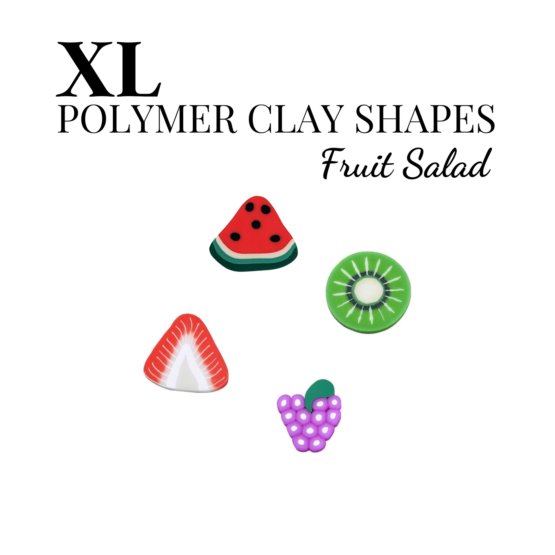 XL POLYMER CLAY SHAPES - FRUIT - CRAFT SUPPLIES
