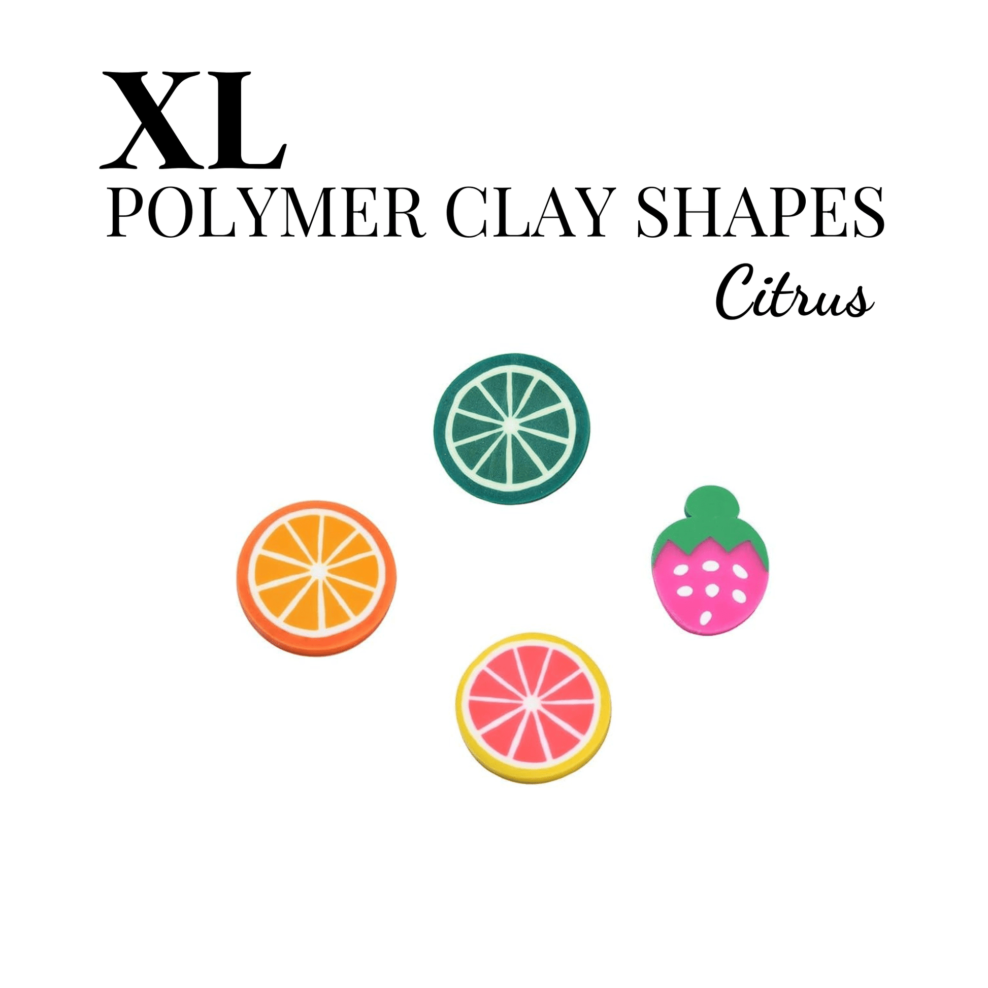 XL POLYMER CLAY SHAPES - FRUIT - CRAFT SUPPLIES